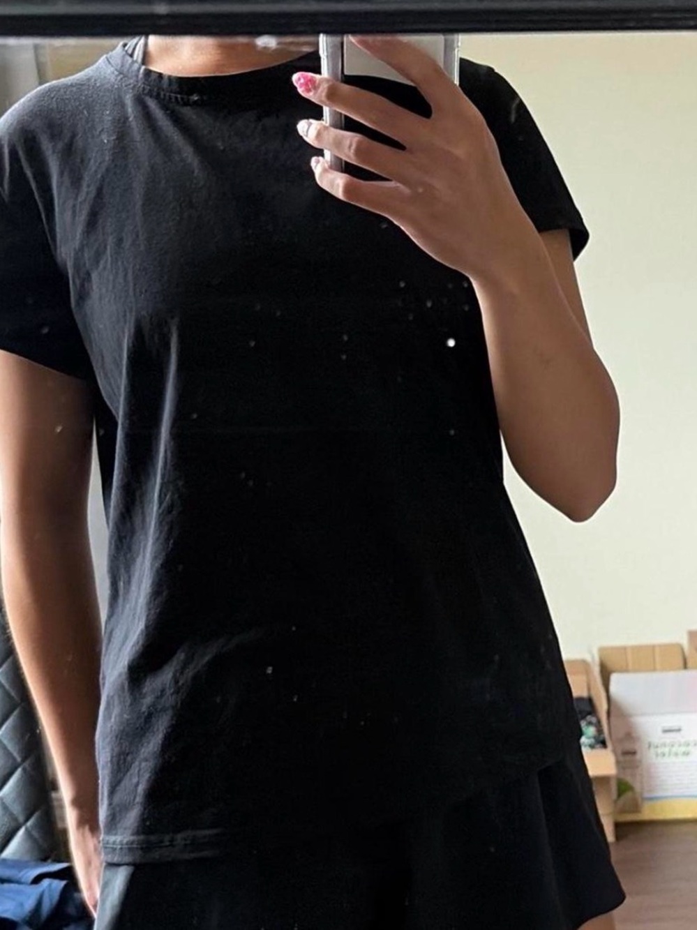 Men's Black Short Sleeve Crew Tee